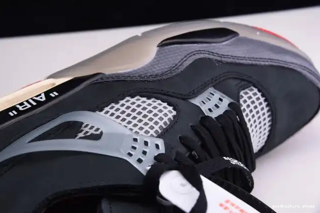 Cheap White Off Jordan 4 x Bred Air CV9388-001 Retro 0327